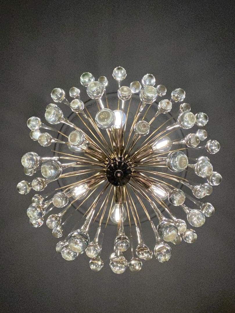 Vintage – Murano chandelier – Teardrop – 68 drops – Clear - Joyfuzzy
