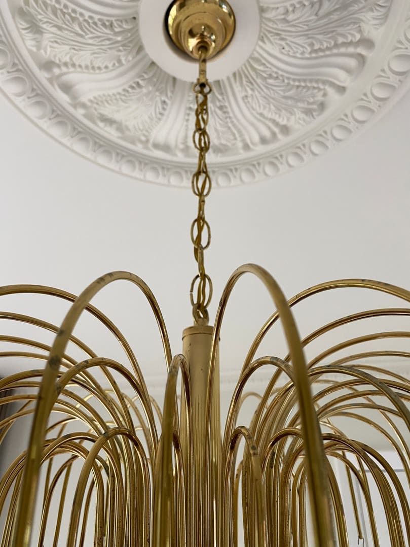 Vintage – Murano Teardrops Chandelier – 70s – Pink prisms - 47CM''DJoyfuzzy