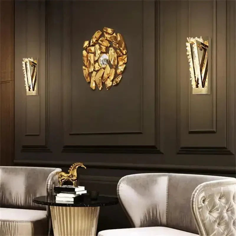 Wesley Modern Rock Crystal Wall Sconce - Joyfuzzy