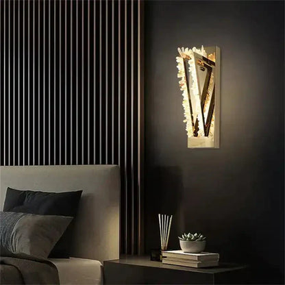 Wesley Modern Rock Crystal Wall Sconce - Joyfuzzy